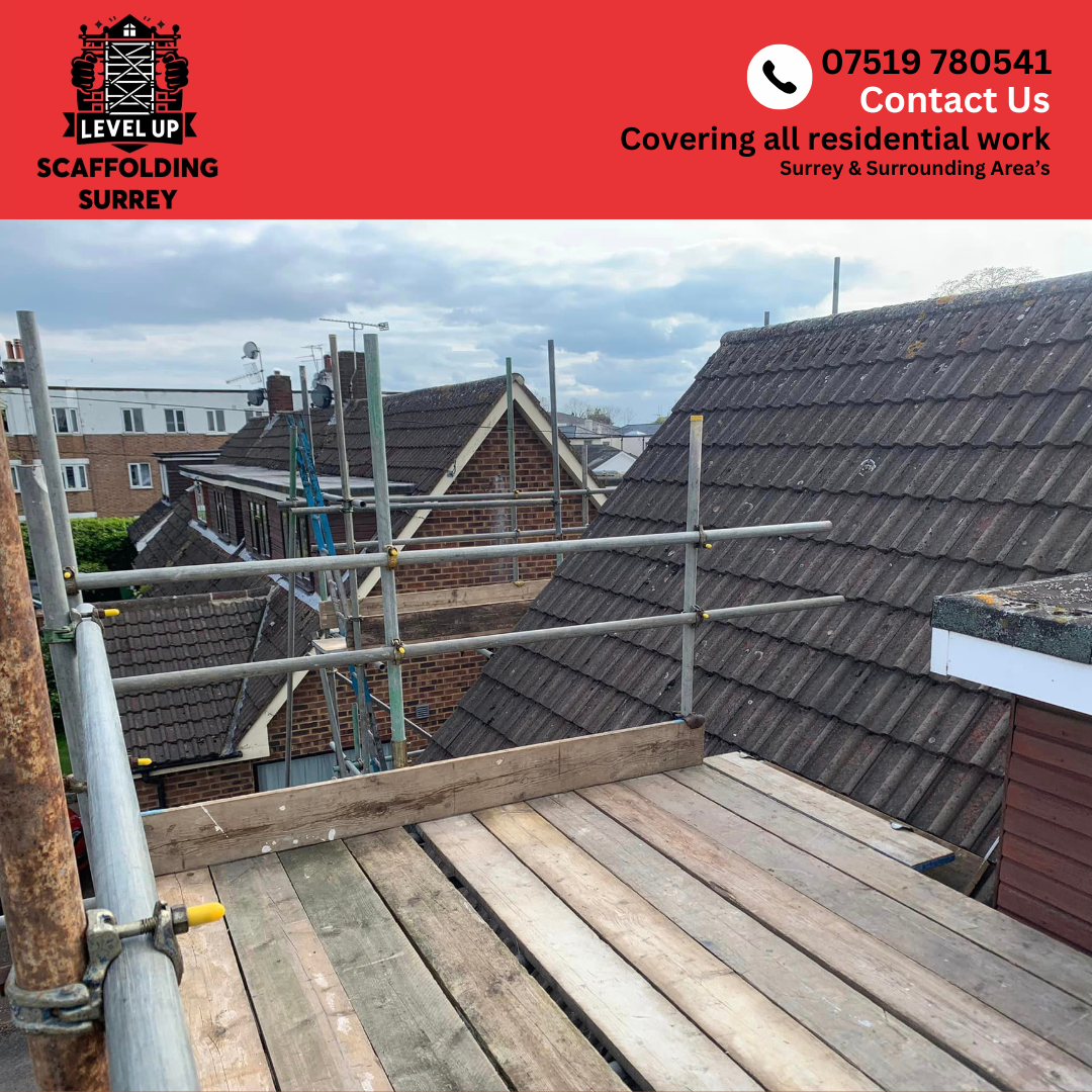 Secure scaffolding for roofing repairs in Surrey